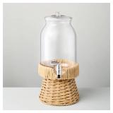 7L Drink Dispenser with Woven Stand - Hearth & Handâ¢ with Magnolia - Retail: $35