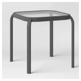 Glass Patio Side Table - Black - Room Essentialsâ¢ - Retail: $40