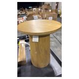 Wooden Round Pedestal Accent Side Table - Natural - Hearth & Handâ¢ with Magnolia: Farmhouse Style, No Assembly Required - Retail: $110