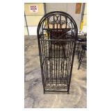 Wrought Iron Wine Rack Jail with Lock