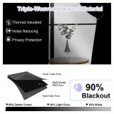 Grey Short 36 Inches Blackout Curtain 2 Panels Set, Half Window Rod Pocket Privacy Curtain Tiers for Kitchen, Curtains Blackout for Bathroom Shades, W40 x L36 Inch, Grey - Retail: $10