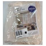 White Linen Curtains 108 Inches Long for Bedroom Living Room, Soft Thick Linen Textured Window Drapes Semi Sheer Light Filtering Rod Pocket Back Tab Burlap Look Farmhouse Decor, 2 Panels - Retail: $38