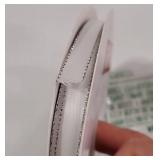 White Double Face Satin Ribbon with Silver Border for Gift Wrapping, Hair Bows, Wedding Party Decoration, Crafts Sewing, Invitation Cards, Floral Bouquets, Christmas, 3/8 Inch X 50Yd - Retail: $10