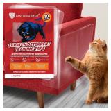 10 Pack Cat Scratch Furniture Protector Tape Sheets Double-Sided Sticky Training (5 XL, 5 Large) Anti-Scratch Couch & Sofa Guard Clear, Not for Leather, Velvet, Microfiber - Retail: $20