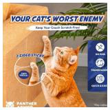 10 Pack Cat Scratch Furniture Protector Tape Sheets Double-Sided Sticky Training (5 XL, 5 Large) Anti-Scratch Couch & Sofa Guard Clear, Not for Leather, Velvet, Microfiber - Retail: $20