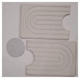 Faucet Mat for Kitchen Sink - Wider Diatomite Fast Drying Stone Sink Tray, Super Absorbent, Prevents Moisture Buildup - Faucet Splash Guard for Bathroom Counter [Light Grey, 15x5.3inch]