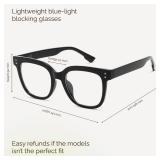 miyya Oversized Blue Light Glasses For Woman, Fashion Glasses, Computer Screen Glasses, Non Prescription Glasses For Women