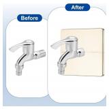 2Pcs ABS Plastics Square Shaped Escutcheon Plate, Wall Split Flange, 12mm Diameter Wall-mounted Pipe Mouth Decorative Cover, Gold