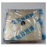 2Pcs ABS Plastics Square Shaped Escutcheon Plate, Wall Split Flange, 12mm Diameter Wall-mounted Pipe Mouth Decorative Cover, Gold