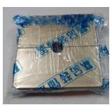 2Pcs ABS Plastics Square Shaped Escutcheon Plate, Wall Split Flange, 12mm Diameter Wall-mounted Pipe Mouth Decorative Cover, Gold