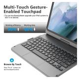 iPad (A16) 11th Generation Case with Keyboard (11, 2025) & 10th Gen (10.9", 2022) - 360° Rotatable, Thin & Light, Multi-Touch Trackpad for iPad (A16) 11th/10th Gen (Gray) - Retail: $40"