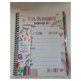 12 Months Weekly and Monthly Undated Teacher Planner 2025-2026, 8.5x11inch Spring-Bound Teacher Lesson Planner with Contacts and Schedule Page