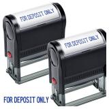 2 Pcs Self Inking Rubber Stamp Ink Office Stamps for Business Message Payable Accounts Office Supplies and Retail Use - Retail: $13