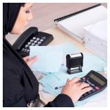 2 Pcs Self Inking Rubber Stamp Ink Office Stamps for Business Message Payable Accounts Office Supplies and Retail Use - Retail: $13