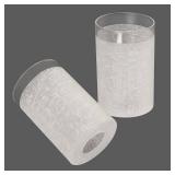 2 Pack White Linen Frosted Glass Lamp Shade, Cylinder Light Fixture Replacement Globe or Cover with 1-5/8-Inch Fitter for Pendant Light Chandelier Wall Sconce, G0034 - Retail: $29