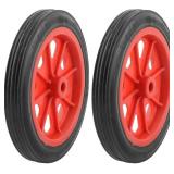 2 Pcs Replaceable Shopping Basket Cart 5.5 Wheels Red Black