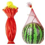 50 Pack Watermelon Nets,Hanging Watermelon Support Nets,Reusable Melon Hammocks Cradles Fruit Melon Net Bag for Watermelon, Honeydew Melon, Cucumbers - Retail: $12
