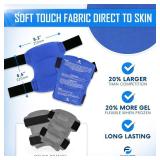 Shin Splint Ice Packs, HSA and FSA Eligible Reusable Hot and Cold Therapy Wrap | Leg or Calf Pain Relief | Advanced Soft Gel Technology | Freezable and Microwavable | Running Injuries & Recovery - Ret