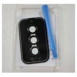 Camera Lens Protector for Samsung Galaxy S24+ / S24 Plus, 9H Tempered Glass Metal Individual Ring Cover, Easy Installation Tray, HD Clear, Set of 1 (Onyx Black) - Retail: $9