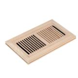 White Oak Wood Floor Register, Flush Mount Vent with Damper, 6X14 Inch, Unfinished. DAMAGED Corners. - Retail: $31