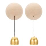 2 Set Shopkeepers Bell, Wood Door Chime Hanging Magnetic Door Bell Jingle Bells Animal Metal Doorbell with Self-Adhesive for Door Opening Business When Entering Decoration, Ball - Retail: $14