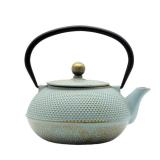 30.4oz Small Cast Iron Teapot, Tea Kettle for Stovetop Safe, Tea Pot with Stainless Steel Infuser for Loose Tea, Japanese Tetsubin Coated with Enameled Interior. CRACKED IN TWO PLACES. - Retail: $32