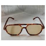 Retro Aviator Blue Light Blocking Glasses for Women Men with Case, Trendy Rectangle Computer Eyeglasses Brown - Retail: $17