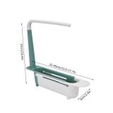 Telescopic Sink Storage Rack, Telescopic 2in1 Sink Expandable Storage Drain Basket Towel Rack Under Sink Organizers Telescopic Sponge Soap Holder for Kitchen Sink (Green) - Retail: $19