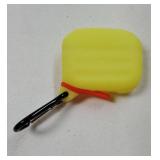 AirPods 3 Case Waterproof, Front LED Visible & Support Wireless Charging, Protective Silicone Case Cover Compatible with for Apple AirPods 3 with Carabiner, Nightglow Yellow