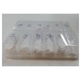 White Duck Fan Flare Nail Tips, White Natural Crystal Duck Feet Styel for Wide French False Nail Extension, Acrylic Nails Professional, SOME Missing - Retail: $8