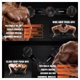 FACTORY SEALED - UUKEE Push Up Bar Upgraded Push Up Board for Strength Training 10-in-1 Pushup Stand Elite System with 360Â° Adjustable Workout Handles for Home Gym