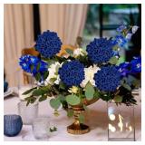 APPEARS NEW - YEEFLORA Artificial Flowers, 25pcs Realistic Artificial Rose for DIY Wedding Bouquets Centerpieces Arrangements, Blue Dahlia Flowers with Stem for Bridal Shower Party Home Decorations