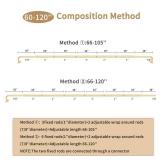 FACTORY SEALED - ZYRW Gold Curtain Rods, Room Darkening Drapery Rod for Windows 66 to 120 Inches(5.5-10Ft), Wrap Around Curtain Rods,Heavy Duty Blackout Drapery Rod, Modern Decorative Window Treatment