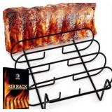 APPEARS NEW - BBQ Rib Rack Stand for Smoker Grill