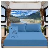 FACTORY SEALED - SGI Bedding RV Bunk (42X80") Egyptian Cotton Truck Sleeper Fitted Sheet Only-1000 Thread Count, 14 Inch Deep Pocket, Ideal for Narrow Camp Bunks, RV Bunks, Guest Beds, Army Cots-Medit