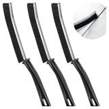 FACTORY SEALED - GEPAS 3pcs Black Crevice Cleaning Brush, Efficient for Cleaning Gaps, Grooves, Tiles, Faucets, Suitable for Kitchen, Windows, Sliding Rails, Ovens