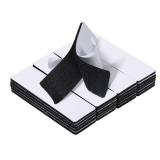 FACTORY SEALED - 12 Sets 1x4 Inch Hook and Loop Fastener Strips with Adhesive Heavy Duty Double Sided Sticky Picture Hanging Wall Mounting Tape for Home and Office Use, Black