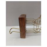 APPEARS NEW - Gold Wire Reindeer Stocking Holder