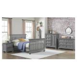 Oxford Baby Weston Crib to Full-Size Bed Conversion Kit, Dusk Gray, GreenGuard Gold Certified  - Retail: $148