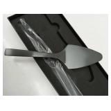 FACTORY SEALED - Wedding Cake Knife and Server Set, Integral Stainless Steel Longer Cake Cutter and Wider Pie Spatula, Elegant Cake Cutting Serving Set for Party Birthday Bridal Shower Set of 2, Matte