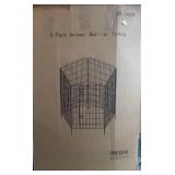 APPEARS NEW - 8 Panels No Dig Decorative Garden Fence with Gate for Yard, 48 in(H) X 21 ft(L) Animal Barrier Fencing for Outdoor Dog, Metal Portable Garden Fences for Borders, Pets, Landscape, Tempora