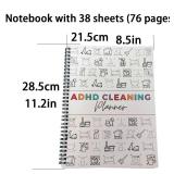 FACTORY SEALED - Adhd Cleaning Planner, Cleaning Plan Schedule & Checklist Organizer Planner, Daily Weekly Monthly Household Editable Template for DIY Home Improvement Book, Family Task, Bathroom Kitc