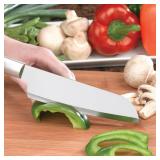 APPEARS NEW - Rada Cutlery 3-Piece Chef Select Knife Gift Set (S57), Stainless Steel Hollow Ground Blades, Made in USA, Silver Handles  - Retail: $60