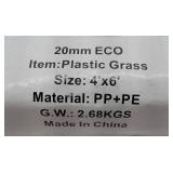 FACTORY SEALED - Homietina Artificial Grass Rug 0.8 Inch Pile Height 4FTX6FT Indoor Outdoor Rug Fake Grass Carpet with Drainage Holes Artificial Turf Faux Grass Rug Realistic Turf Soft Rubber Backing 