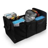 APPEARS NEW - UHANBUT Car Trunk Organizer, Oxford Fabric Waterproof & Anti-Slip Vehicle Storage Box with Leak Proof & Insulated Cooler Bag, Large Capacity Foldable Auto Storage Box for Car, SUV, Truck