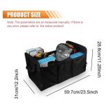 APPEARS NEW - UHANBUT Car Trunk Organizer, Oxford Fabric Waterproof & Anti-Slip Vehicle Storage Box with Leak Proof & Insulated Cooler Bag, Large Capacity Foldable Auto Storage Box for Car, SUV, Truck