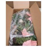 Decorbyhannah Pink Christmas Garland with Lights 6ft