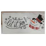 Let It Snow Snowman Wooden Hanging Decor