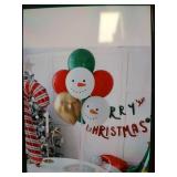 Christmas Balloon Centerpieces 4pk Snowman