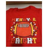 Christmas Football Tshirt Medium
